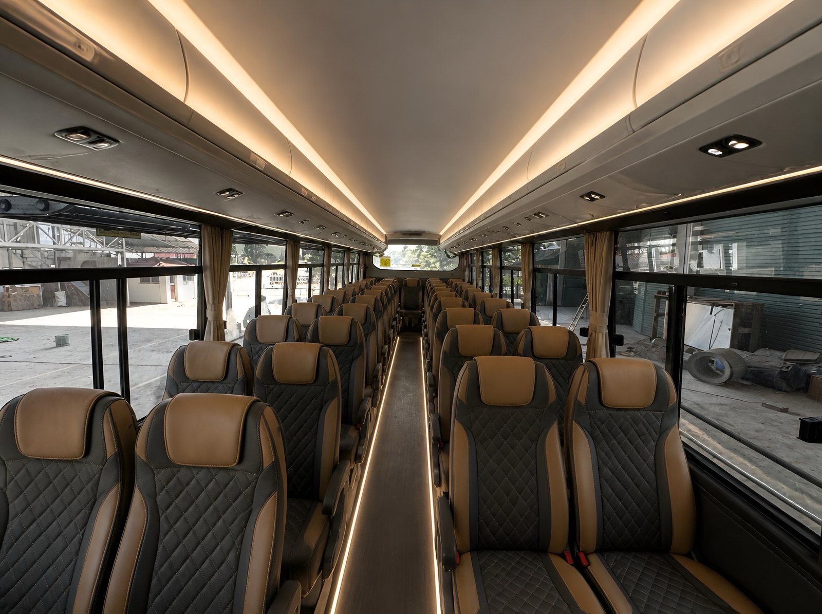 Bus interior preview in the selected finish