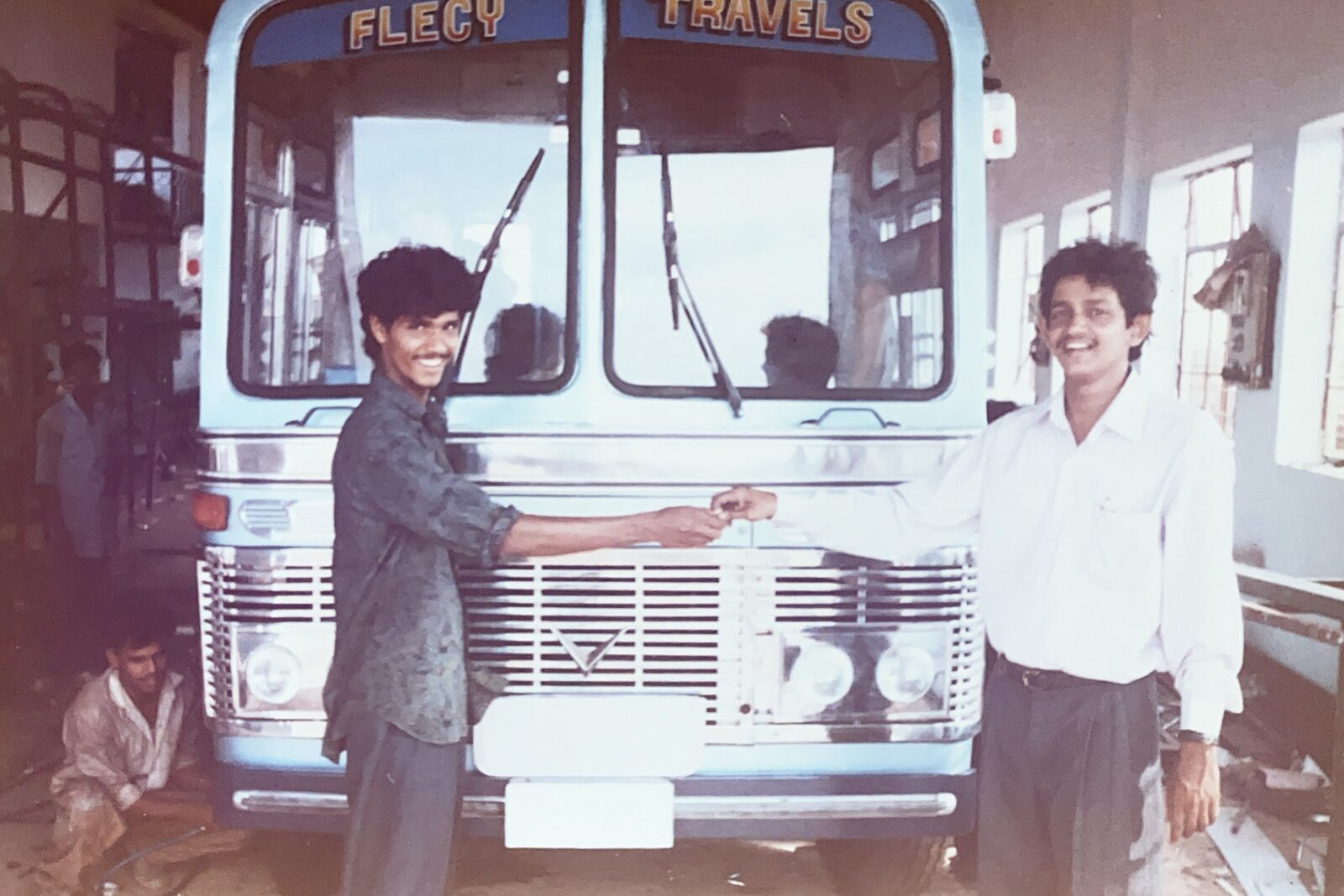 Early years at the Ultratech Automotive works, testing a completed bus body